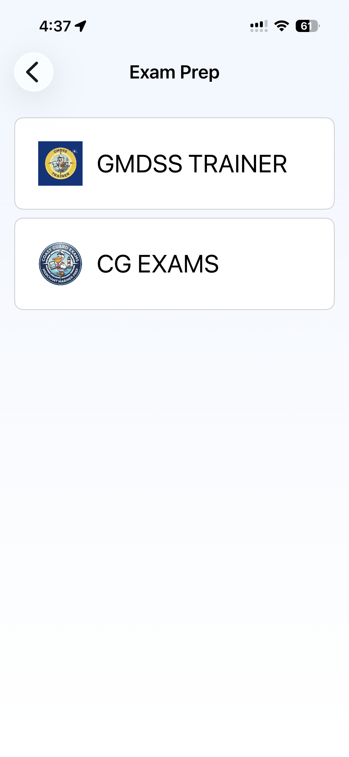 Exam prep selection with GMDSS and CG Exams